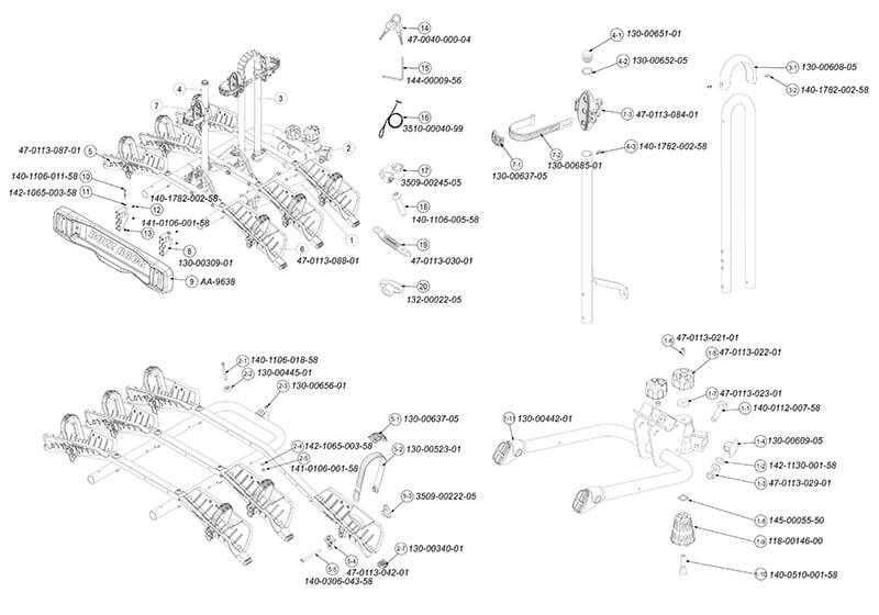 BUZZ RACK Quattro rack spare parts